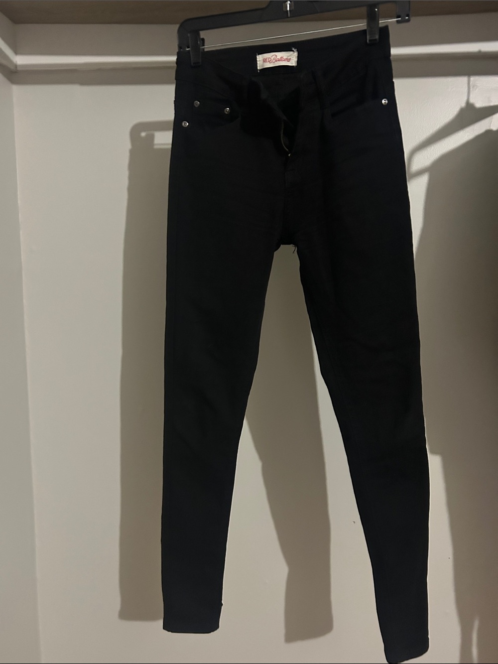 Red Bittoms Black Skinny Jeans